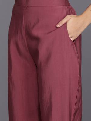 floral yoke design regular sequinned straight kurta with trousers & dupatta 6
