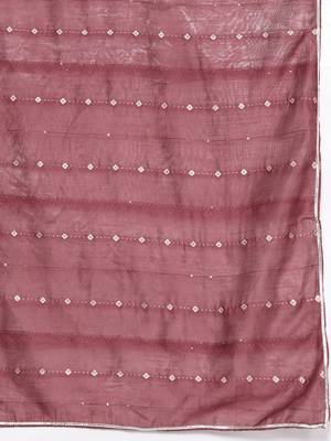 floral yoke design regular sequinned straight kurta with trousers & dupatta 7