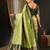 Green ethnic motifs woven design zari kanjeevaram saree