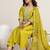women floral yoke design kurta with trousers & dupatta