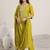 women floral yoke design kurta with trousers & dupatta