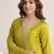 women floral yoke design kurta with trousers & dupatta