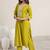 women floral yoke design kurta with trousers & dupatta