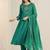 women ethnic motifs embroidered a-line kurta with trousers & dupatta