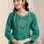 women ethnic motifs embroidered a-line kurta with trousers & dupatta