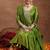 ethnic motifs yoke design sequinned straight kurta with trousers & dupatta