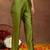 ethnic motifs yoke design sequinned straight kurta with trousers & dupatta