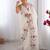 Off white embroidered net saree