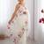 Off white embroidered net saree