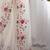 Off white embroidered net saree