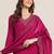 ethnic motifs yoke design straight sequinned kurta with trousers & dupatta