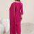 ethnic motifs yoke design straight sequinned kurta with trousers & dupatta