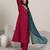 ethnic motifs embroidered v-neck straight kurta with trousers & dupatta