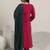 ethnic motifs embroidered v-neck straight kurta with trousers & dupatta