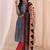 women geometric printed kurta with trousers & dupatta