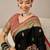Black ethnic motifs embroidered banarasi saree