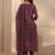 women floral printed regular kurta with trousers & with dupatta