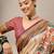 Cream ethnic motifs banarasi saree