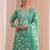women floral printed regular thread work kurta with trousers & with dupatta