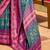 Teal silk blend sungudi saree
