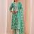 women floral printed regular thread work kurta with trousers & with dupatta