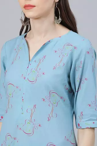 women floral printed regular kurta with palazzos & with dupatta