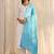 women ethnic motifs regular thread work kurta with trousers & with dupatta