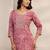 women ethnic motifs printed regular thread work kurta with trousers & with dupatta