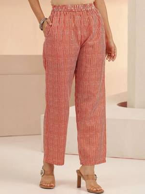 orange bandhani printed cotton blend straight suit set 4