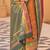 Mustard woven design jaali banarasi saree