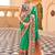 Teal woven design jaali silk blend banarasi saree