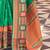 Teal woven design jaali silk blend banarasi saree