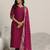 women round neck regular straight kurta with trousers & dupatta