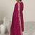 women round neck regular straight kurta with trousers & dupatta
