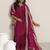 women round neck regular straight kurta with trousers & dupatta