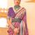 Mauve woven design jaali silk blend banarasi saree