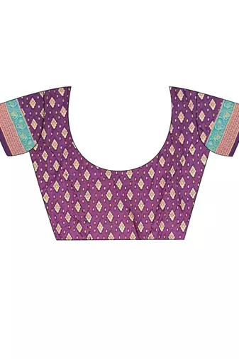 Mauve woven design jaali silk blend banarasi saree
