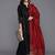 women ethnic motifs embroidered regular kurta with palazzos & dupatta