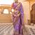 Lavender woven design jaali silk blend banarasi saree