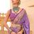 Lavender woven design jaali silk blend banarasi saree