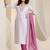women ethnic motifs printed kurta with trousers & dupatta