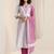 women ethnic motifs printed kurta with trousers & dupatta