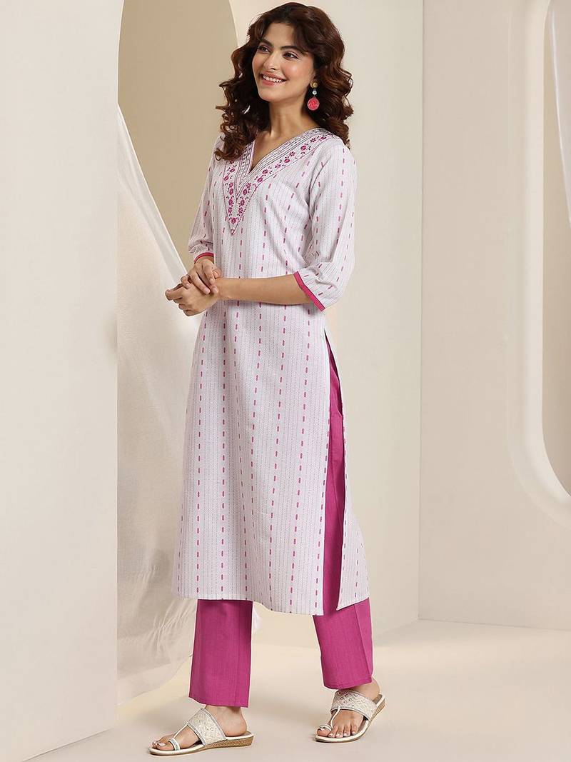 women ethnic motifs printed kurta with trousers & dupatta
