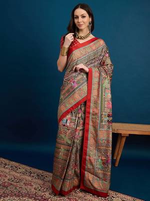 Black ethnic motifs woven design banarasi saree with unstitched blouse piece 2