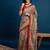 Black ethnic motifs woven design banarasi saree with unstitched blouse piece