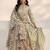 women floral printed regular thread work kurta with trousers & with dupatta