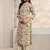 women floral printed regular thread work kurta with trousers & with dupatta