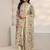 women floral printed regular thread work kurta with trousers & with dupatta