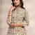 women floral printed regular thread work kurta with trousers & with dupatta