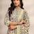 women floral printed regular thread work kurta with trousers & with dupatta